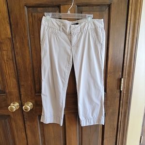 Express Cropped Sz 6 Tan Pants W 32 R 7 L 21